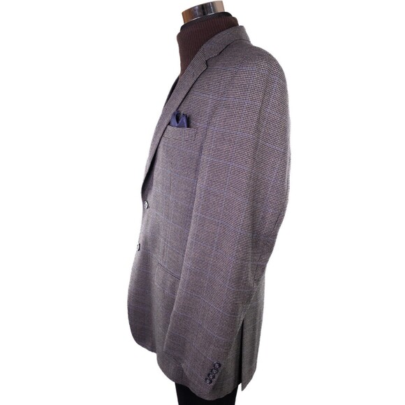Jos. A. Bank Traveler Collection Tailored Fit Blazer Sport Coat 43L Houndstooth - Picture 7 of 14